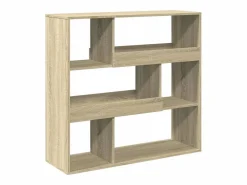 New Clicnbuy Estantería divisor de espacios roble Sonoma 100x33x94,5 cm Marru00f3n