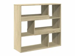 New Clicnbuy Estantería divisor de espacios roble Sonoma 100x33x94,5 cm Marru00f3n