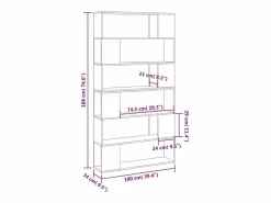 Online Clicnbuy Estantería divisor de espacios 100x24x188 cm Blanco