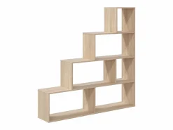 Discount Loungitude Estantería escalonada 6 compartimentos - A145 cm - Klum Beige