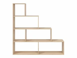 Discount Loungitude Estantería escalonada 6 compartimentos - A145 cm - Klum Beige
