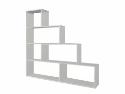 Loungitude Estantería escalonada 6 compartimentos - A145 cm - Klum Blanco
