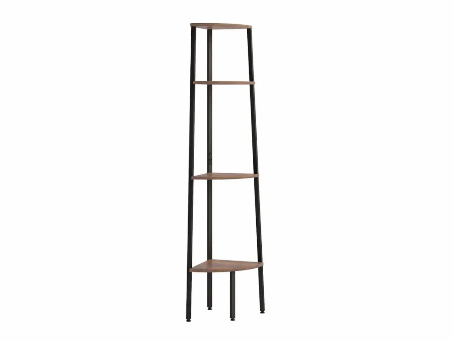 Hot Estantería esquina 4 baldas marrón oscuro negro 45,5x31,5x150cm ES576744 Marru00f3n