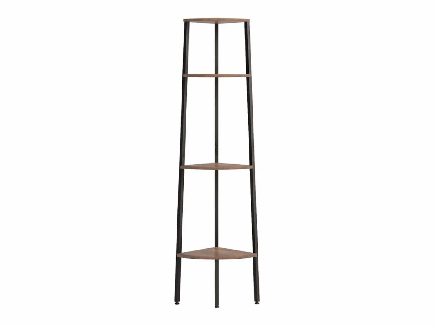 Hot Estantería esquina 4 baldas marrón oscuro negro 45,5x31,5x150cm ES576744 Marru00f3n