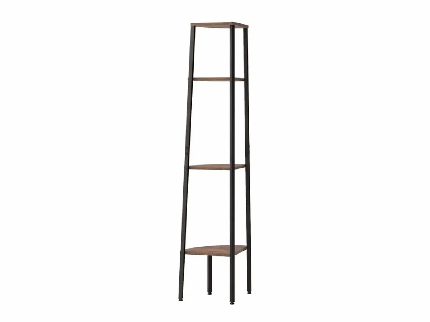 Hot Estantería esquina 4 baldas marrón oscuro negro 45,5x31,5x150cm ES576744 Marru00f3n