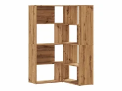 vidaxl Estantería esquina 4 niveles madera roble artisan 85x85x140 cm