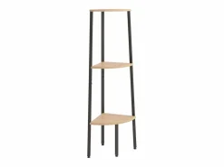 Best Clicnbuy Estantería esquina 3 niveles marrón claro negro 45,5x31,5x120cm Marru00f3n