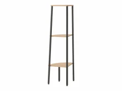 Best Clicnbuy Estantería esquina 3 niveles marrón claro negro 45,5x31,5x120cm Marru00f3n