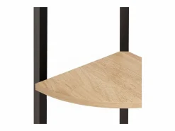 Best Clicnbuy Estantería esquina 3 niveles marrón claro negro 45,5x31,5x120cm Marru00f3n