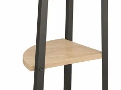 Best Clicnbuy Estantería esquina 3 niveles marrón claro negro 45,5x31,5x120cm Marru00f3n