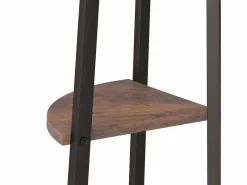 New Clicnbuy Estantería esquina 4 pisos marrón oscuro negro 45,5x31,5x150cm Marru00f3n