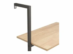 vidaxl Estantería inclinada 5 baldas marrón claro negro 64x35x185 cm