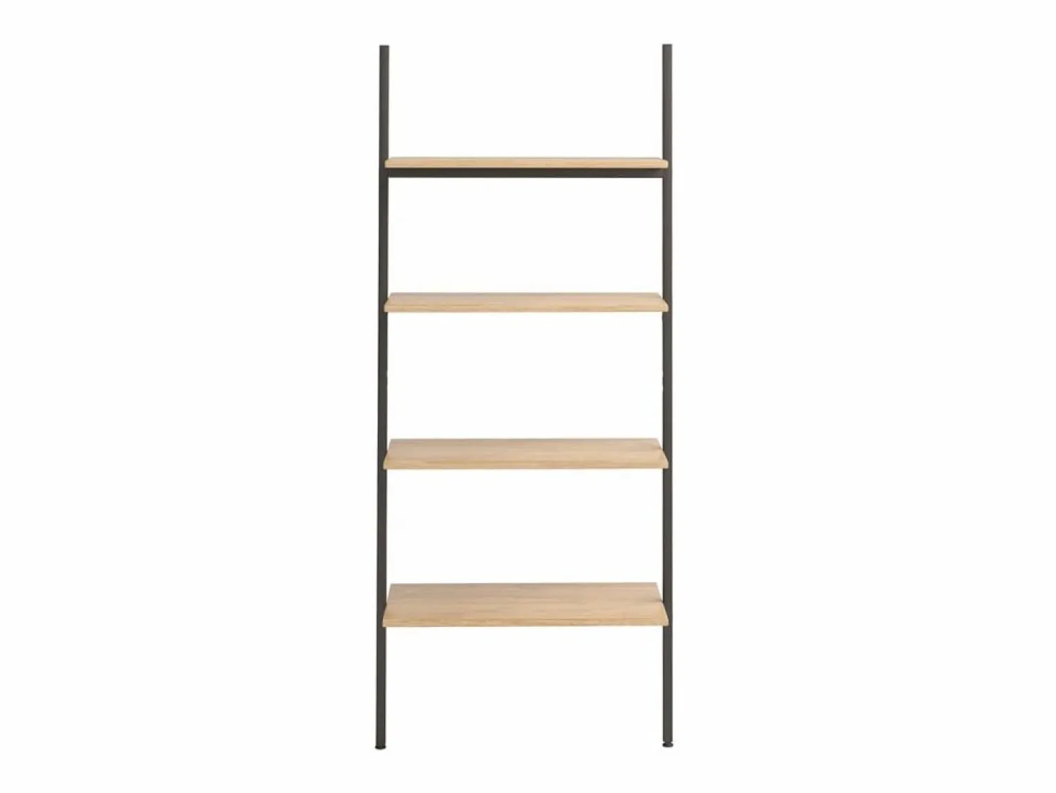 New Estantería inclinada 4 baldas marrón claro negro 64x34x150,5 cm ES601523 Marru00f3n