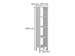 Clearance Estantería infantil 35.2x30.6x159.5 ajaton Estantería