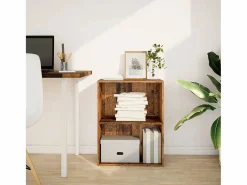 Outlet Clicnbuy Estantería madera de ingeniería color envejecido 60x30x77 cm Marru00f3n