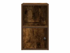 Clicnbuy Estantería madera de ingeniería roble ahumado 31x24x52 cm