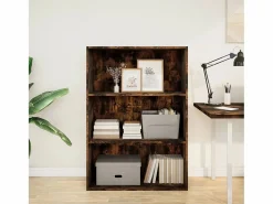 Clicnbuy Estantería madera de ingeniería roble ahumado 80x30x114 cm
