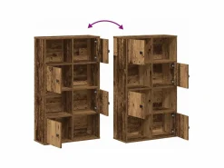 Clicnbuy Estantería madera de ingeniería color envejecido 60x24x101,5 cm