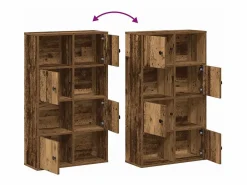 Clicnbuy Estantería madera de ingeniería color envejecido 60x24x101,5 cm