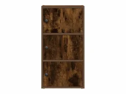 Clearance Estantería madera de ingeniería roble ahumado 40x24x77 cm Librería