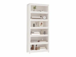 vidaxl Estantería madera maciza de pino blanca 80x35x183 cm