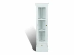 Sale Estantería moderna con 3 estantes de madera blanca Vitrina