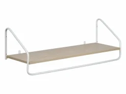 Estantería mural de madera y metal L90 cm NELO