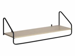 Estantería mural de madera y metal L90 cm NELO