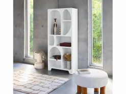 Sweeek Estantería orgánica de efecto madera con 8 compartimentos