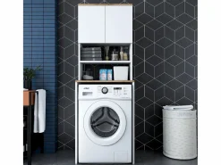 Sale Estantería para lavadora con 2 estantes y 2 puertas H183,6 cm - JUNE Mueble Para Lavadora
