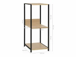 Clicnbuy Estantería pequeña aglomerado y roble 33,5x39,6x79,7 cm