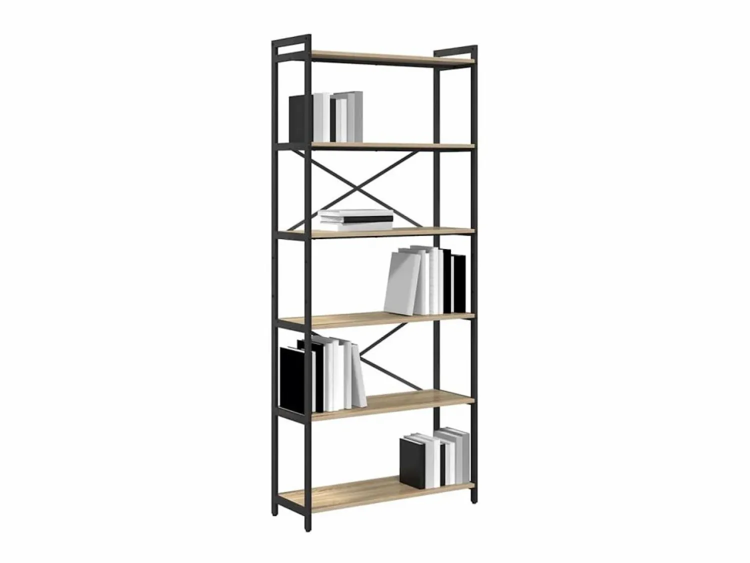 Hot Estantería Roble Sonoma 80 x 30 x 188 cm Madera contrachapada Librería