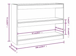 Clearance Estantería/divisor de espacios 100x30x72 cm Librería