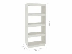 vidaxl Estantería/divisor de espacios madera pino 60x35x135 cm