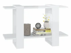 Hot vidaxl Estantería/divisor de espacios brillante 80x30x51 cm Blanco