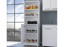 Estanteria Recta Home en Melamina con 2 puertas y 3 estantes , 180.59 cm X 62.78 cm X 29.89 cm , Armario Oficina