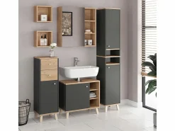 Vicco Estantes de baño roble dorado 25x15x25 senyo