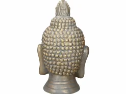 ECD Germany Estatua cabeza de Buda 74,5 cm aspecto bronce en poliresina