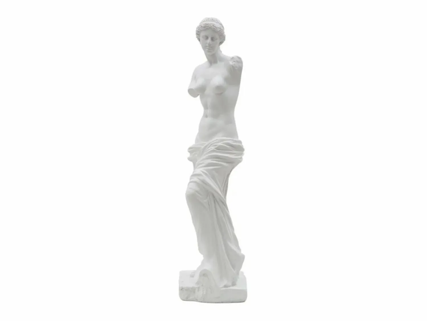 Estatua clásica decorativa de mesa en polirresina blanca h49cm estilo griego Blanco