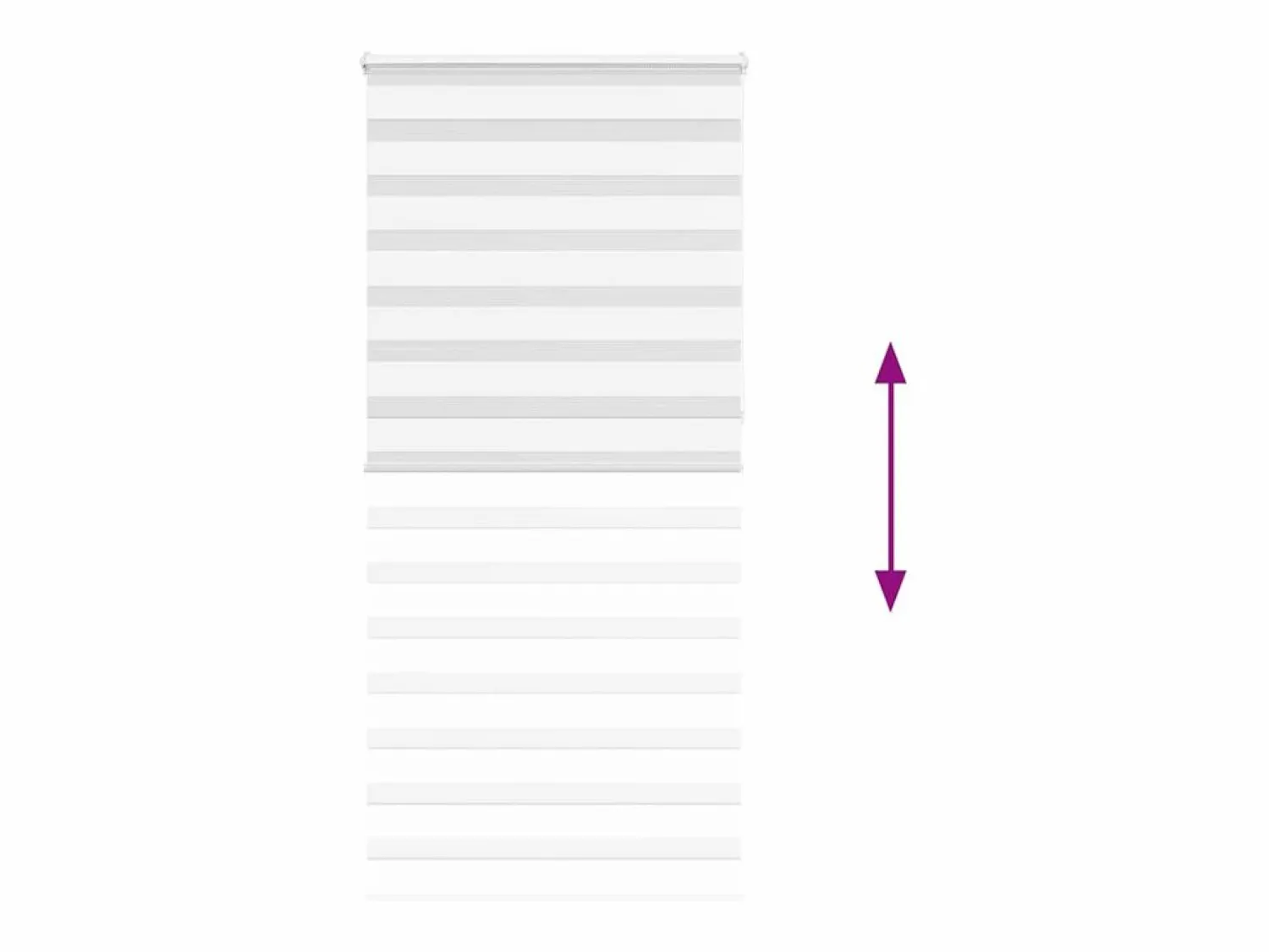 New Clicnbuy Estor cebra 110x230 cm tejido ancho 105,9 cm poliéster Blanco