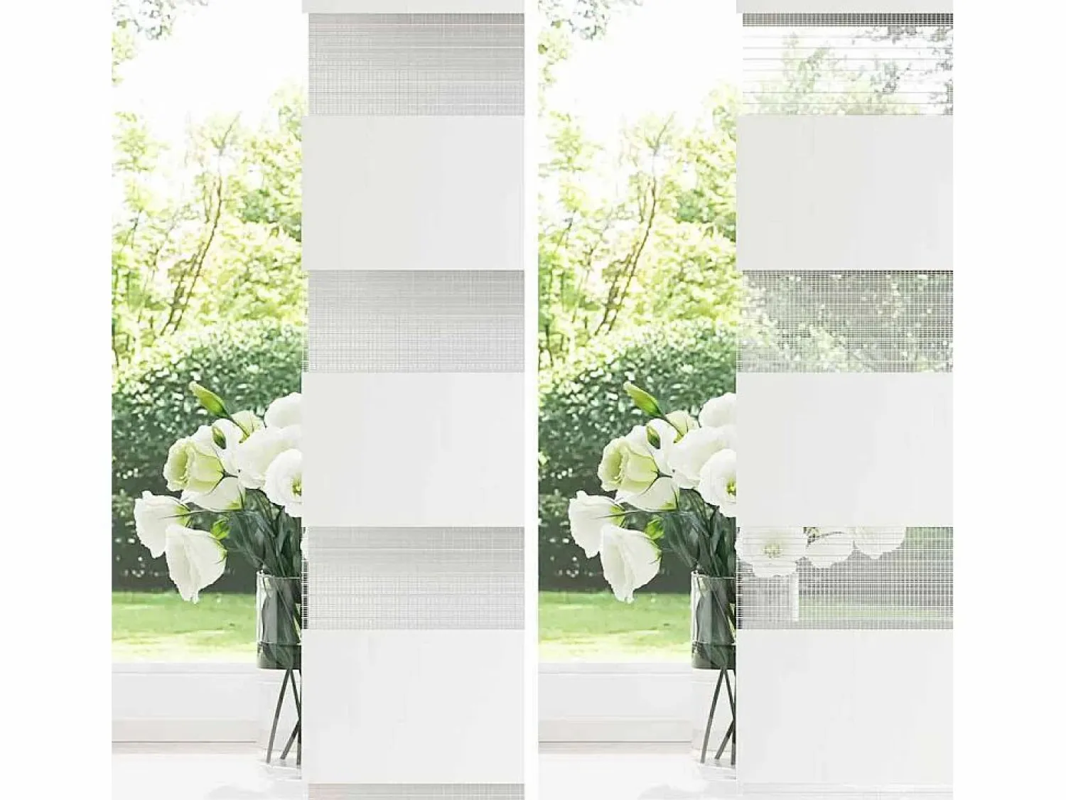 New Clicnbuy Estor cebra 110x230 cm tejido ancho 105,9 cm poliéster Blanco