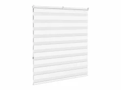 Outlet Clicnbuy Estor cebra 120x150 cm tejido ancho 115,9 cm poliéster Blanco