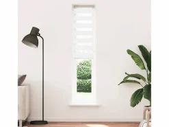 Outlet Clicnbuy Estor cebra 40x200 cm tejido ancho 35,9 cm poliéster Blanco