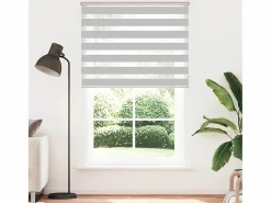 Online Estor cebra claro 145x200cm tejido ancho 140,9cm poliéster Persianas De Interior