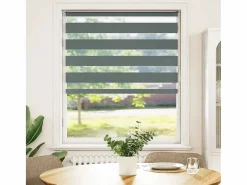 Clearance Estor cebra oscuro tejido ancho 100,9 cm poliéster Persianas De Interior