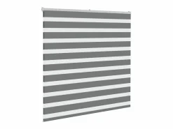 Clicnbuy Estor cebra oscuro tejido ancho 140,9 cm poliéster