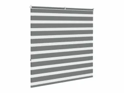 Clicnbuy Estor cebra oscuro tejido ancho 140,9 cm poliéster