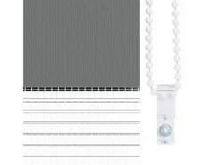 Clicnbuy Estor cebra oscuro tejido ancho 100,9 cm poliéster Gris