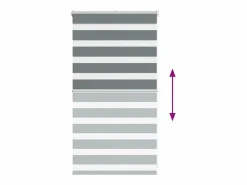 Best Clicnbuy Estor cebra oscuro 75x100cm tejido ancho 70,9 cm poliéster Gris