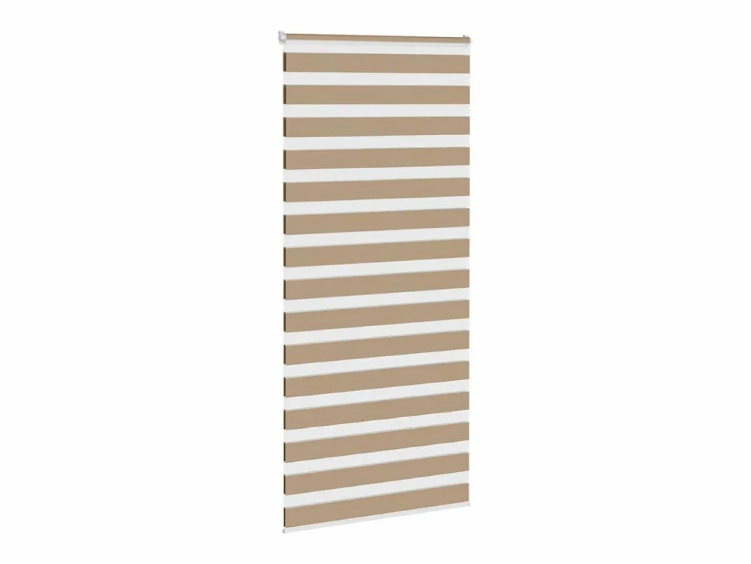 Clicnbuy Estor cebra marrón arena tejido ancho 110,9 cm poliéster